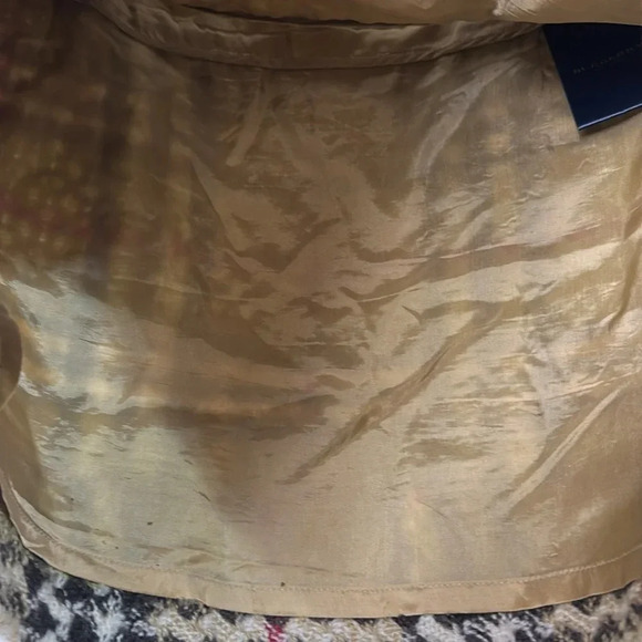 Burberry Tweed Mini Skirt Nova Check Green & Tan Size 6 - Picture 5 of 10